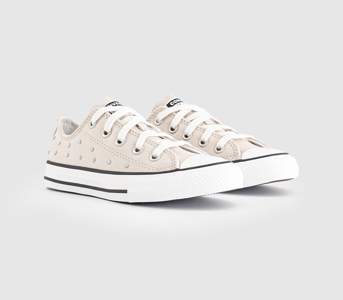 ConverseAll Star Low Youth TrainersClassic Ecru Vintage White Stud