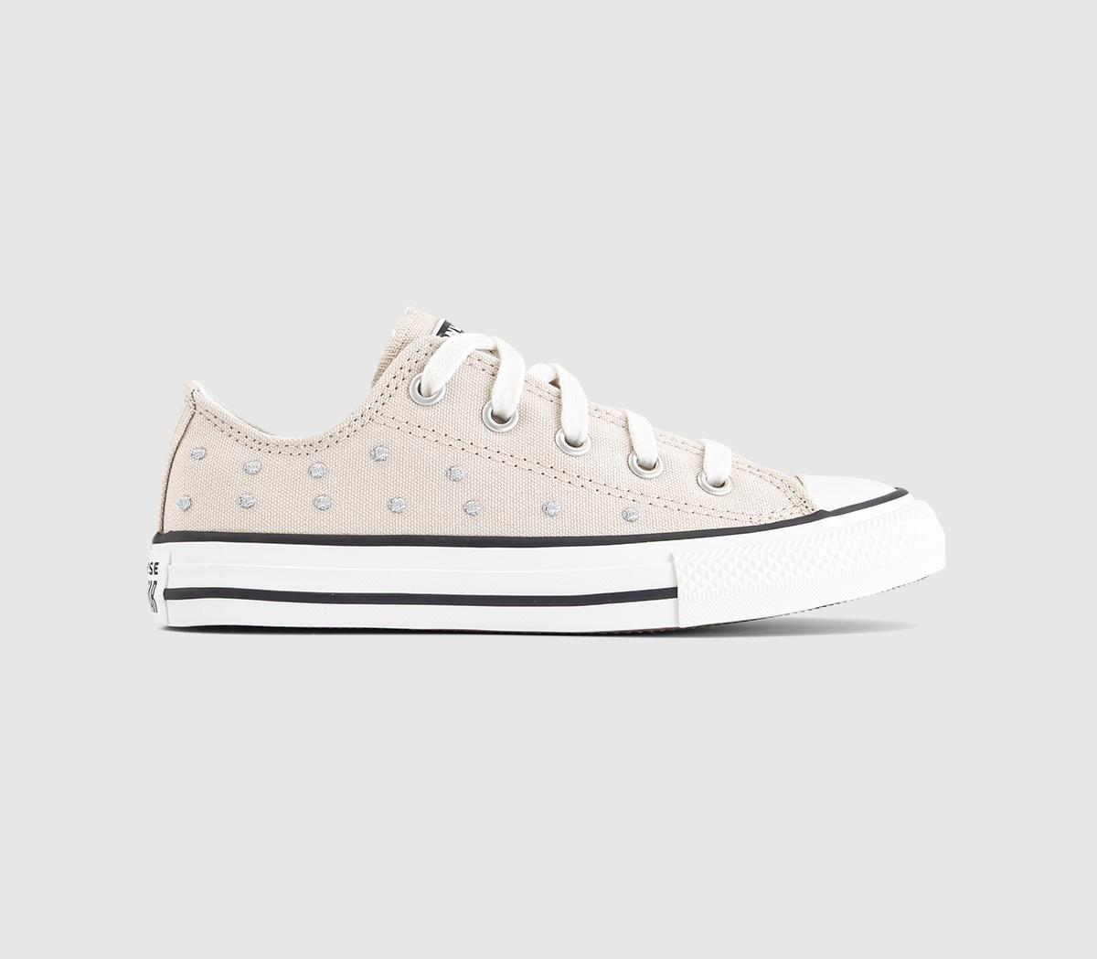ConverseAll Star Low Youth TrainersClassic Ecru Vintage White Stud