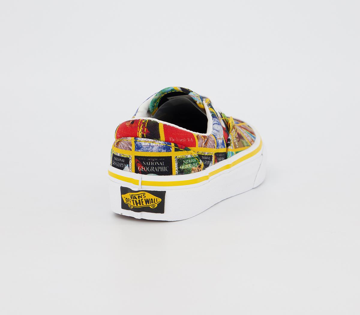 Vans Era Kids Trainers Vans Era Kids Trainers Multi True White National Geographic