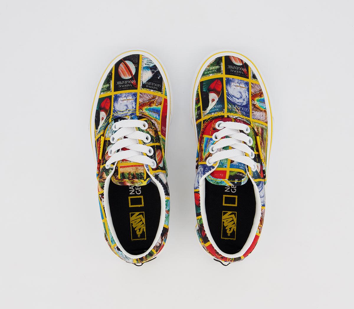 Vans Era Kids Trainers Vans Era Kids Trainers Multi True White National Geographic