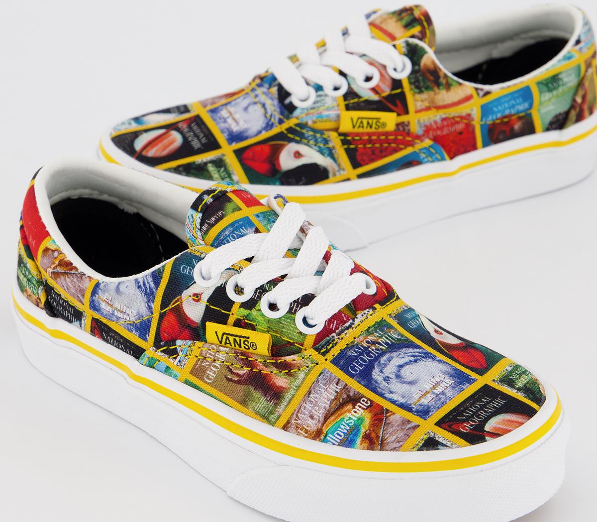 Vans Era Kids Trainers Vans Era Kids Trainers Multi True White National Geographic