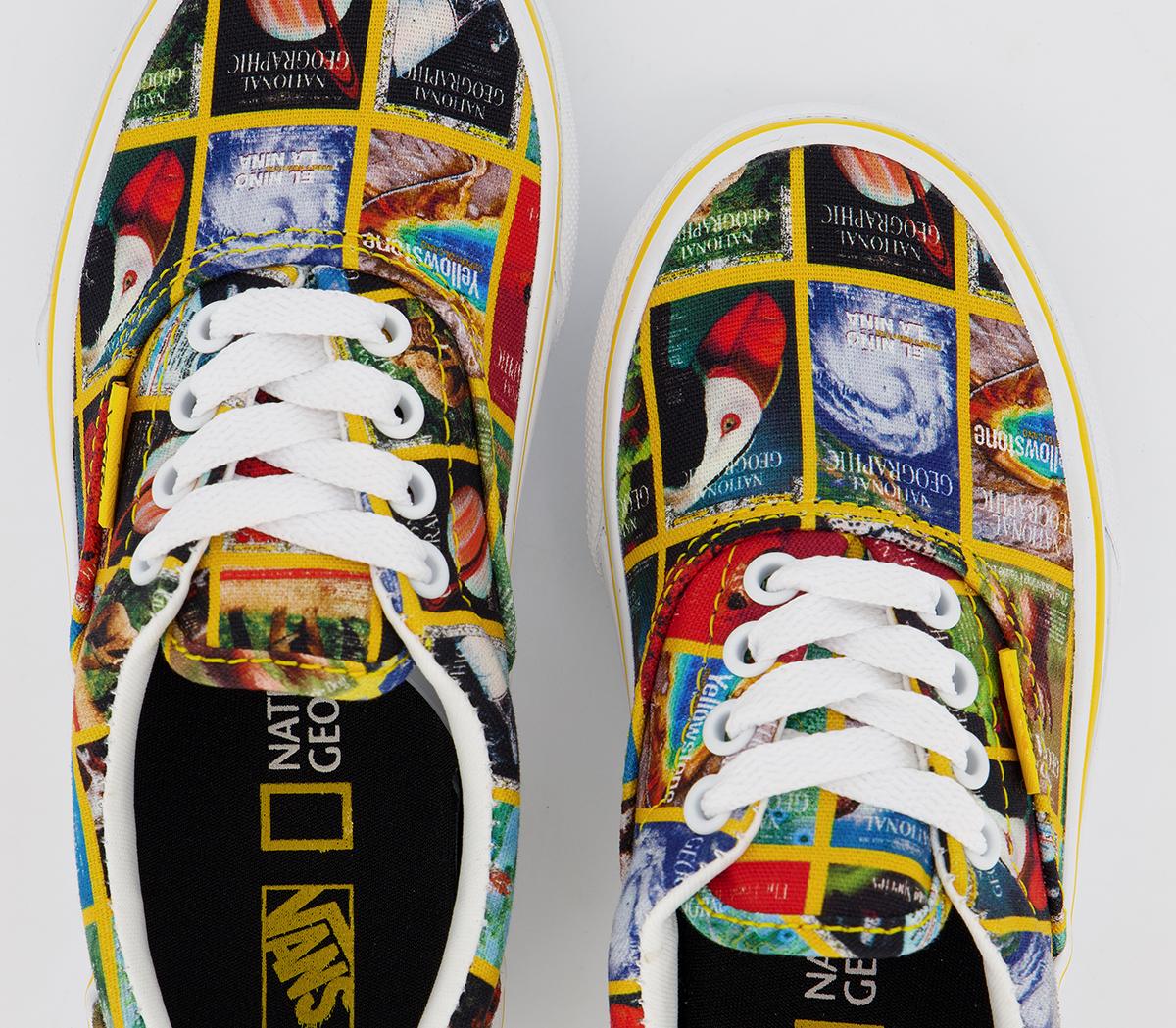 Vans Era Kids Trainers Vans Era Kids Trainers Multi True White National Geographic