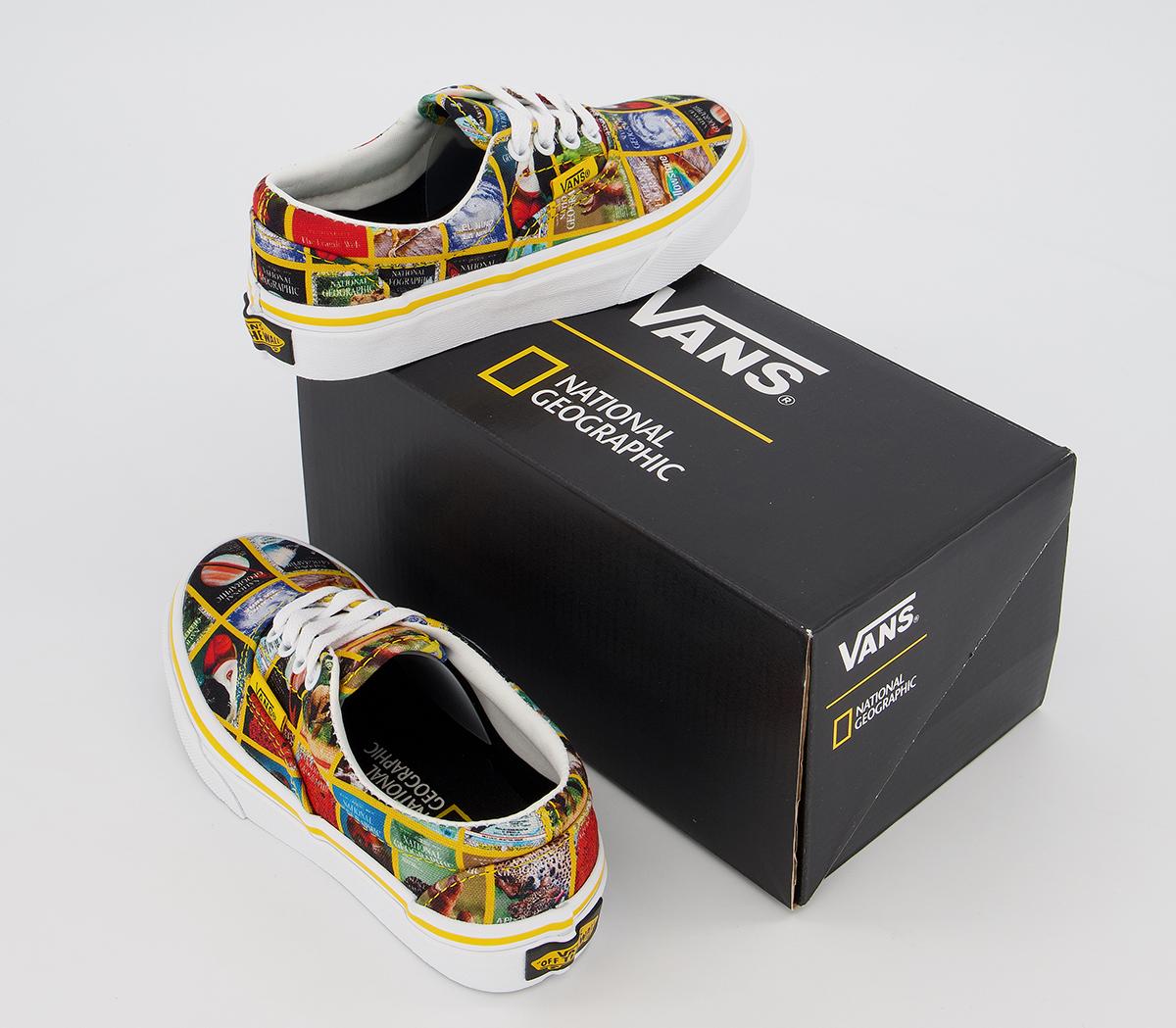 Vans Era Kids Trainers Vans Era Kids Trainers Multi True White National Geographic
