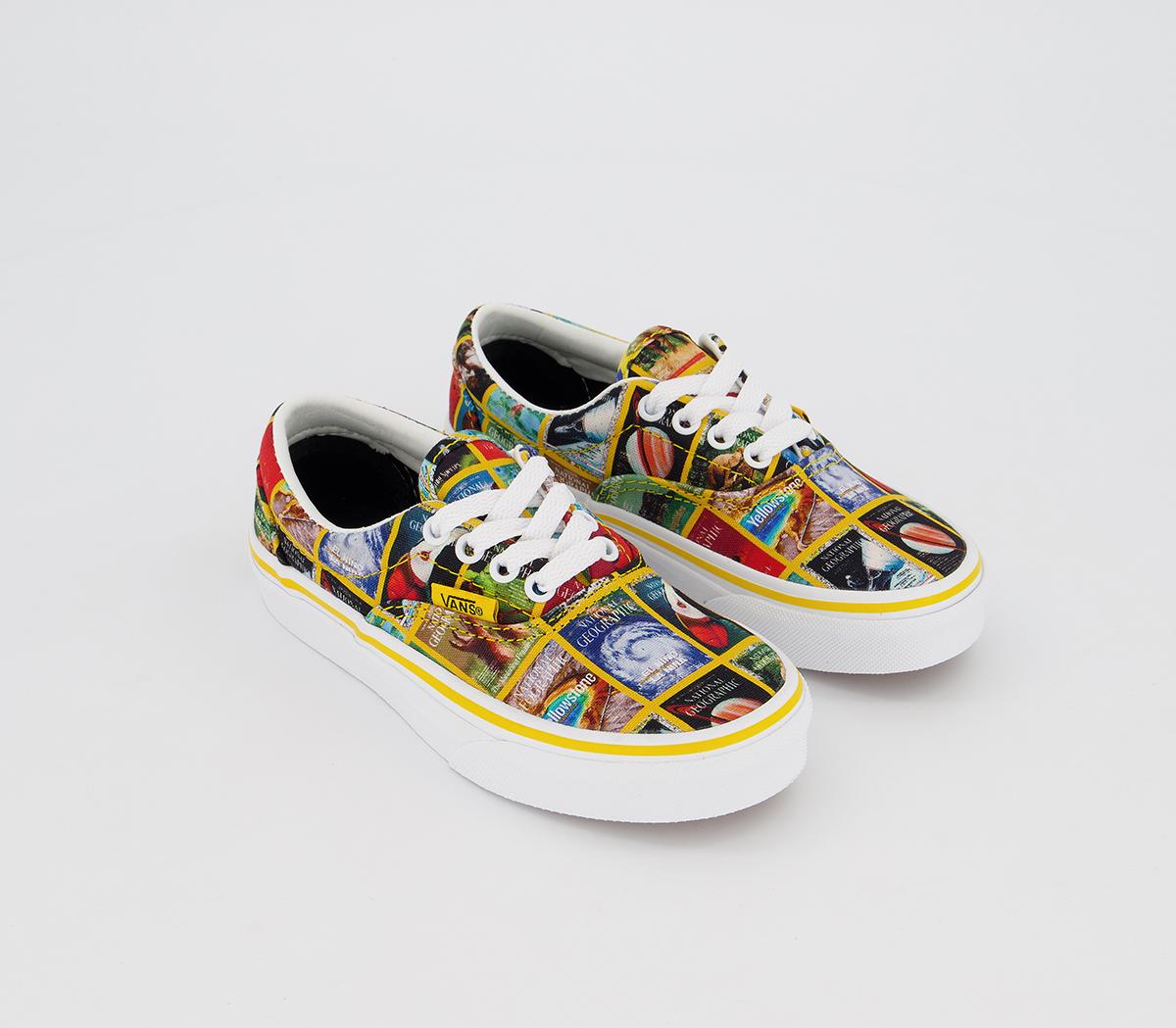 Vans Era Kids Trainers Vans Era Kids Trainers Multi True White National Geographic