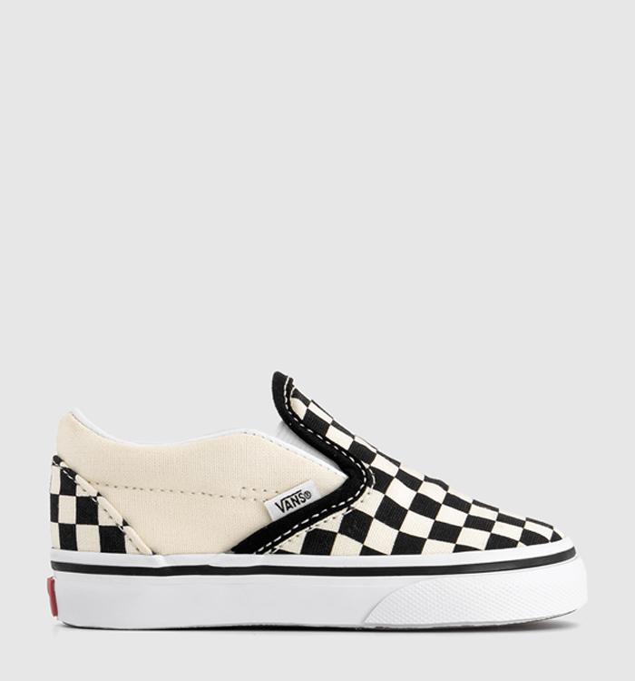 Vans Classic Slip On Trainers Toddlers Black White Checkboard