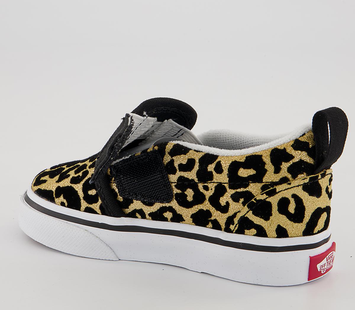 Vans Classic Slip On Toddlers Trainers Vans Classic Slip On Toddlers Trainers Leopard Black White
