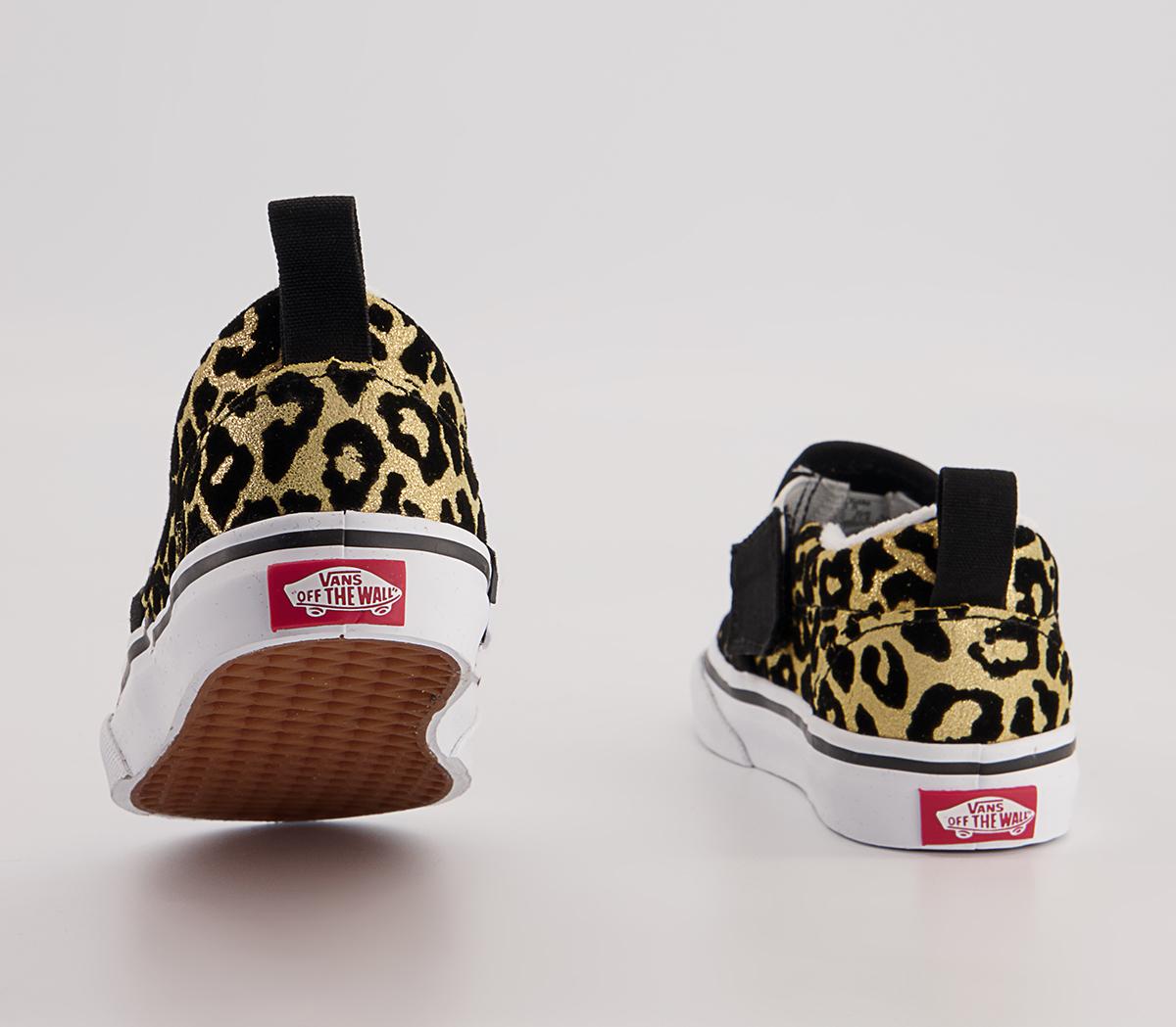 Vans Classic Slip On Toddlers Trainers Vans Classic Slip On Toddlers Trainers Leopard Black White