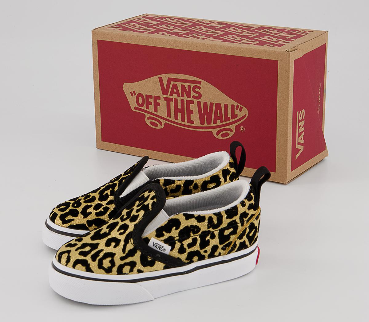 Vans Classic Slip On Toddlers Trainers Vans Classic Slip On Toddlers Trainers Leopard Black White