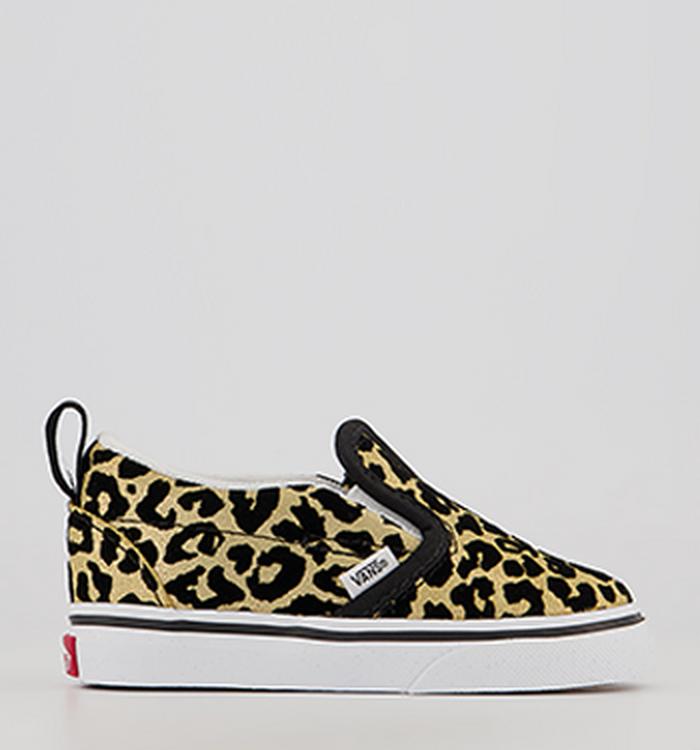 Vans Classic Slip On Toddlers Trainers Leopard Black White