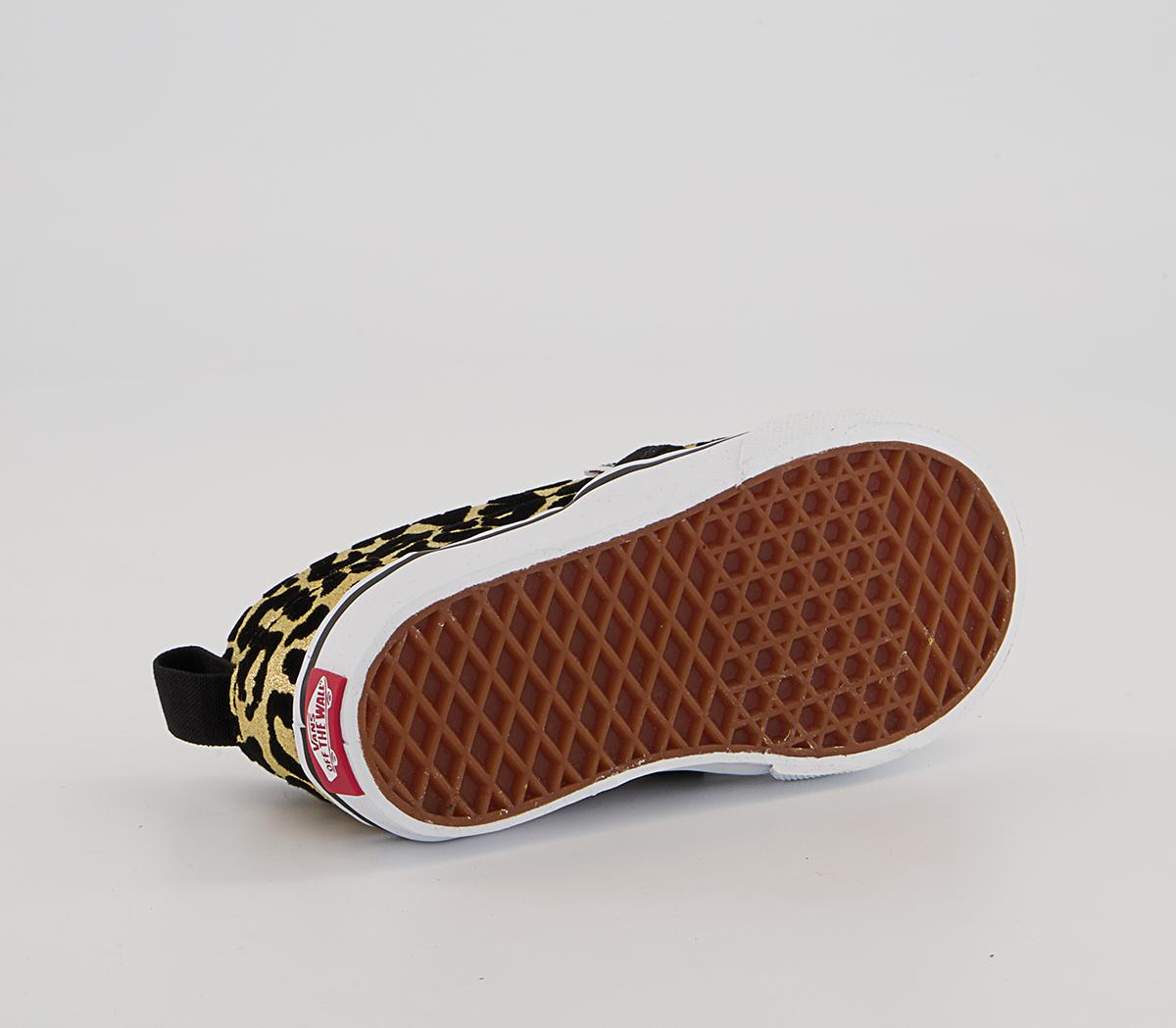 Vans Classic Slip On Toddlers Trainers Vans Classic Slip On Toddlers Trainers Leopard Black White