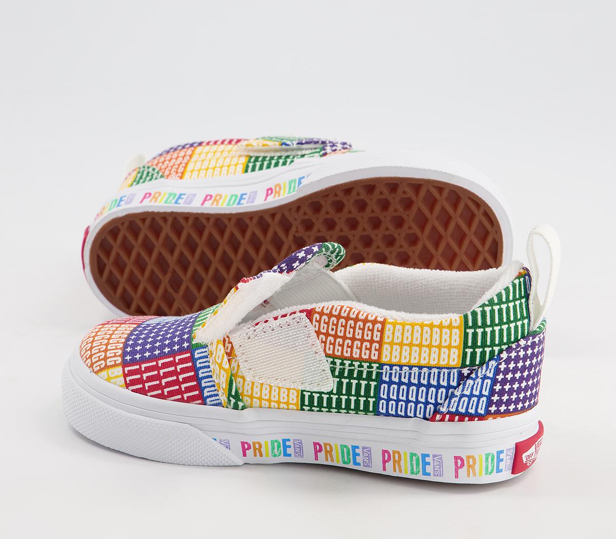 Vans Classic Slip On Toddler Trainers Vans Classic Slip On Toddler Trainers Pride Multi True White