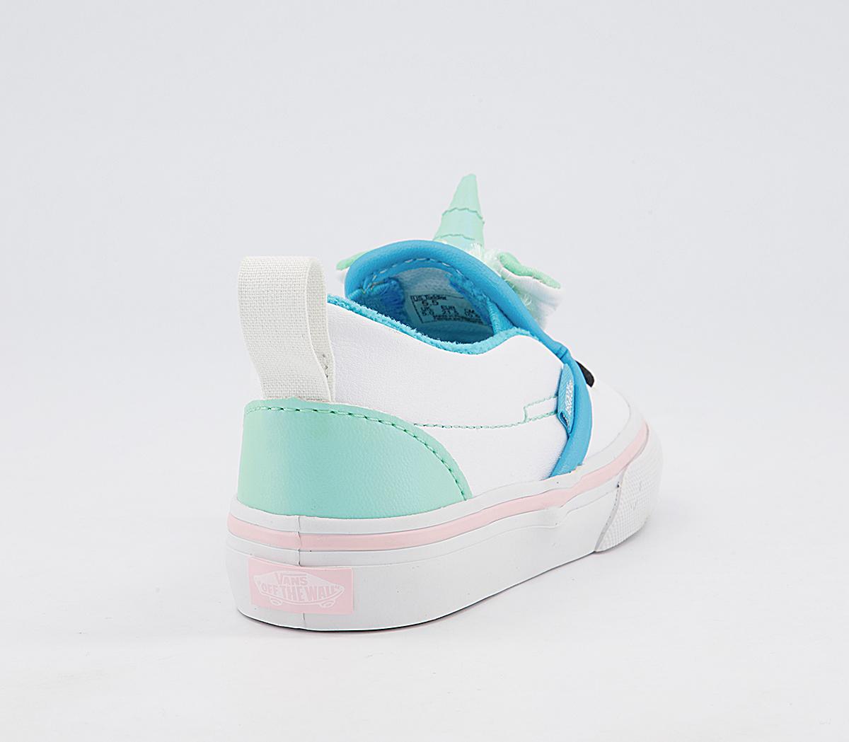 VansClassic Slip On Toddler TrainersUnicorn Blue Iridescent