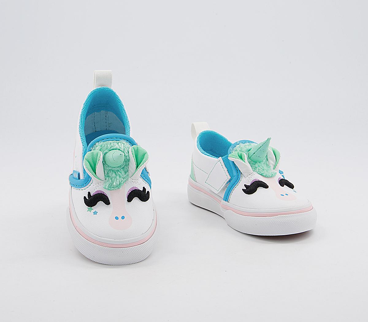 VansClassic Slip On Toddler TrainersUnicorn Blue Iridescent