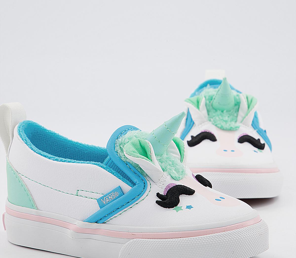 VansClassic Slip On Toddler TrainersUnicorn Blue Iridescent