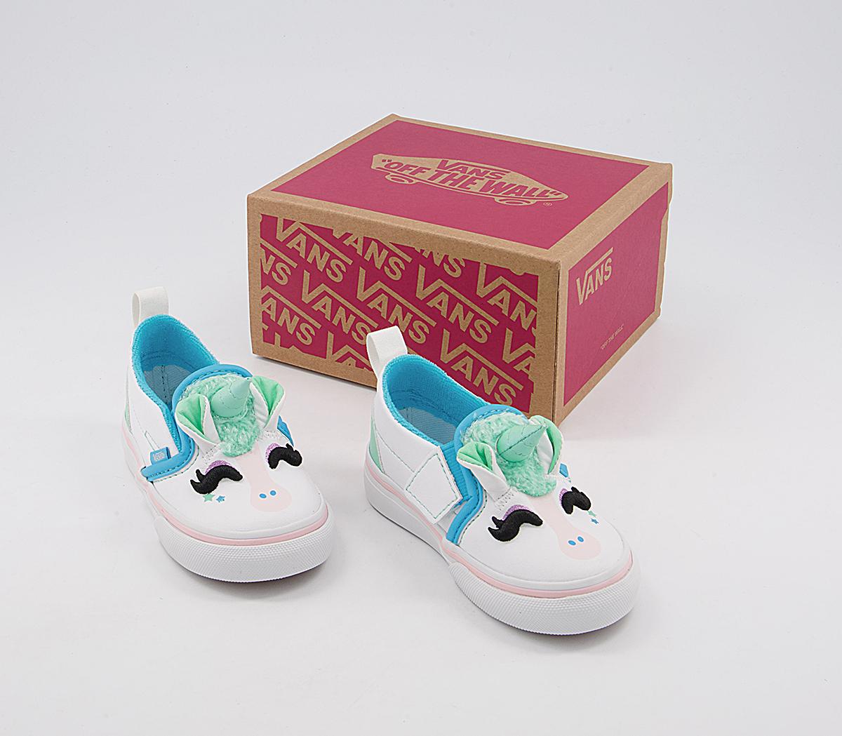 VansClassic Slip On Toddler TrainersUnicorn Blue Iridescent