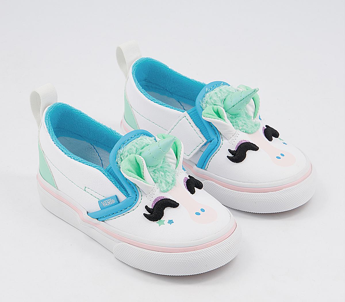 VansClassic Slip On Toddler TrainersUnicorn Blue Iridescent
