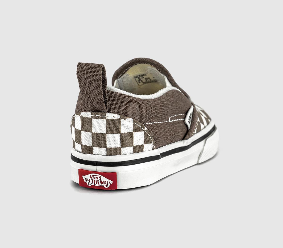 VansClassic Slip On Toddlers TrainersWalnut Checkerboard