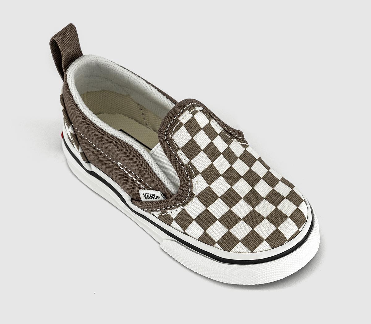 VansClassic Slip On Toddlers TrainersWalnut Checkerboard