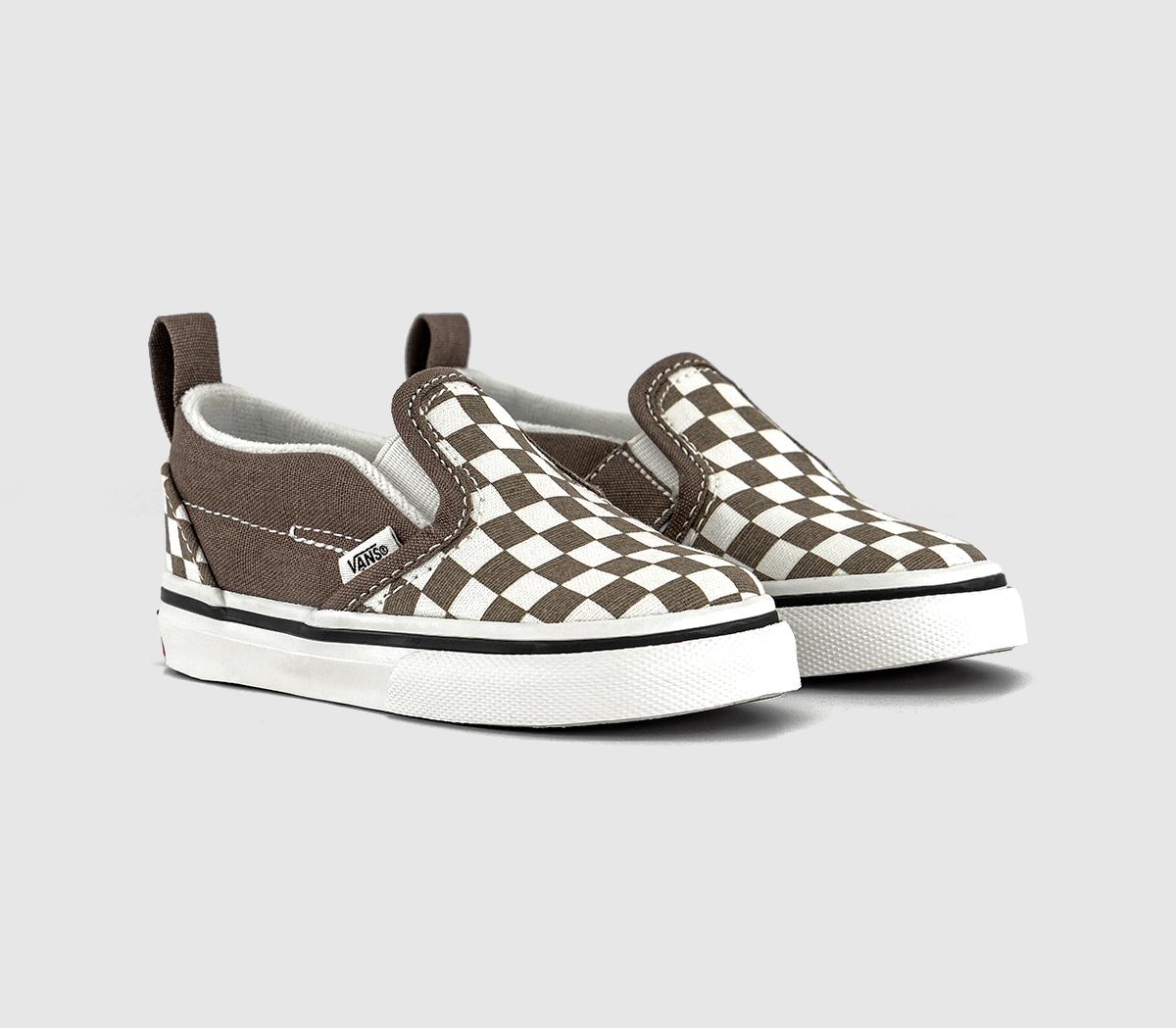 VansClassic Slip On Toddlers TrainersWalnut Checkerboard