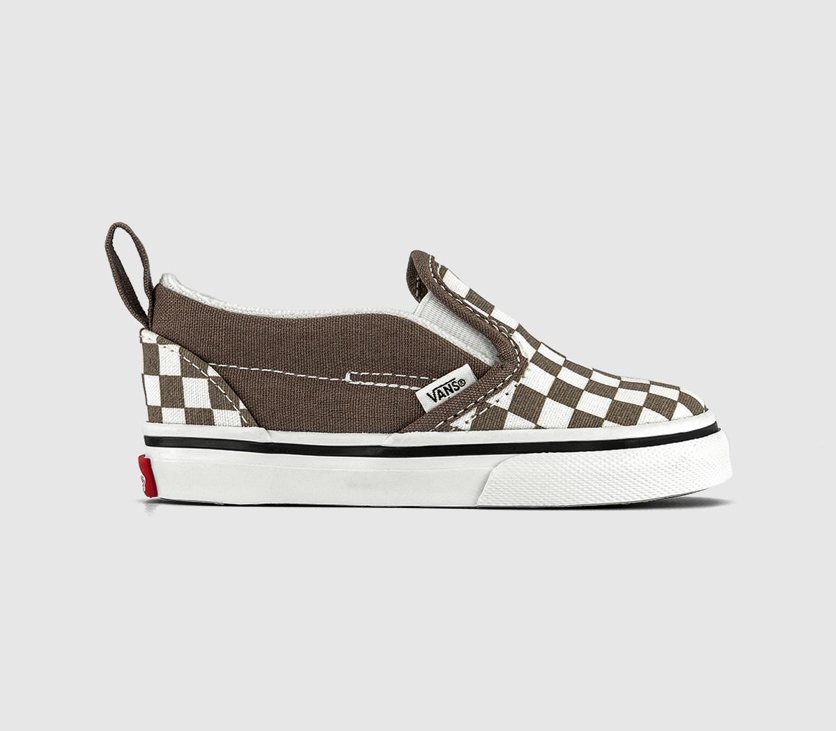 VansClassic Slip On Toddlers TrainersWalnut Checkerboard