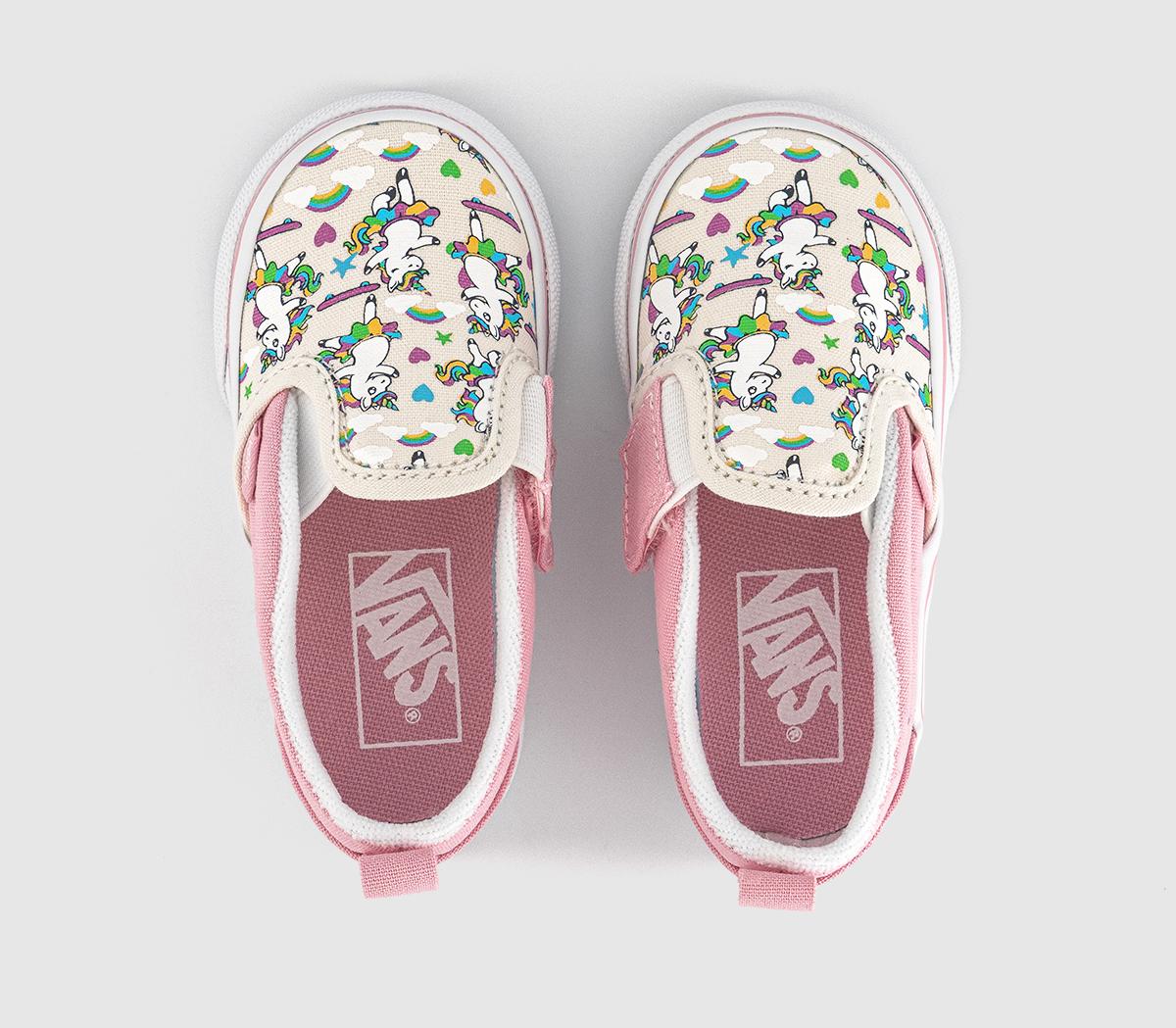 VansClassic Slip On Toddlers Trainers VansClassic Slip On Toddlers TrainersBallet Skaticorn Marshmallow Pink