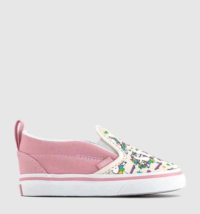 Vans Classic Slip On Toddlers Trainers Ballet Skaticorn Marshmallow Pink