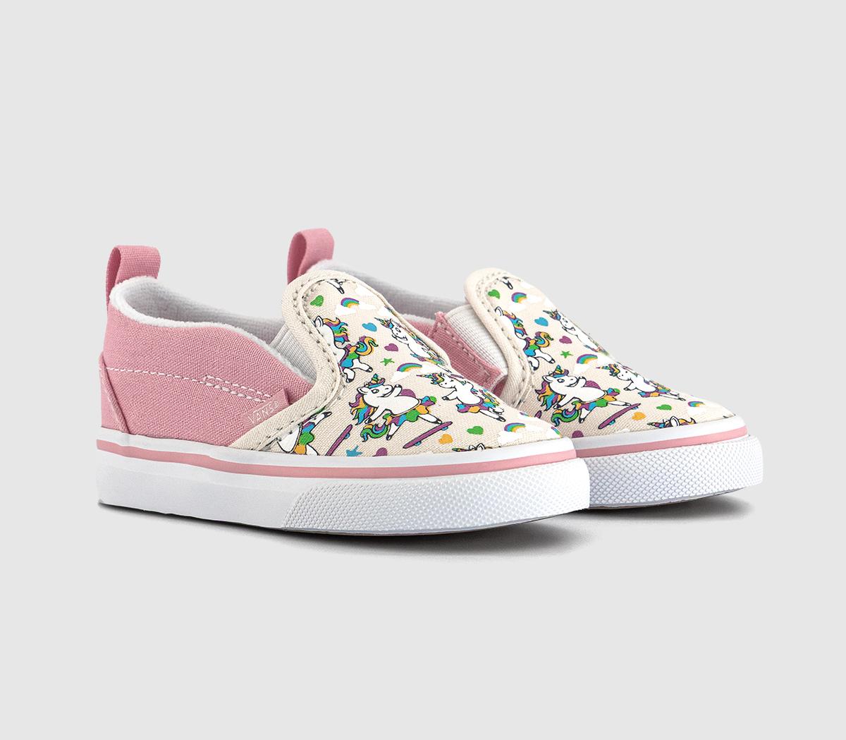 VansClassic Slip On Toddlers Trainers VansClassic Slip On Toddlers TrainersBallet Skaticorn Marshmallow Pink