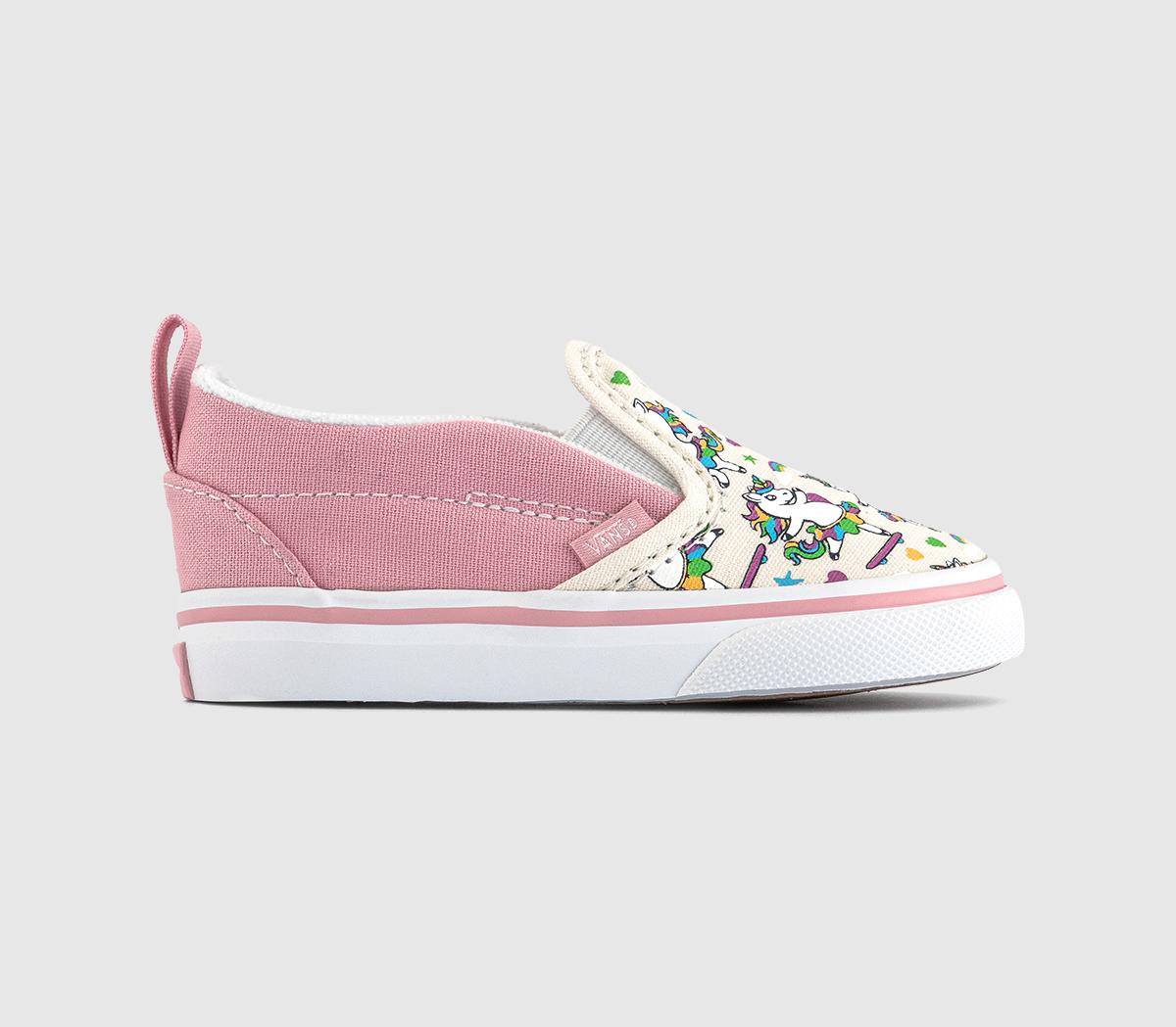 VansClassic Slip On Toddlers Trainers VansClassic Slip On Toddlers TrainersBallet Skaticorn Marshmallow Pink