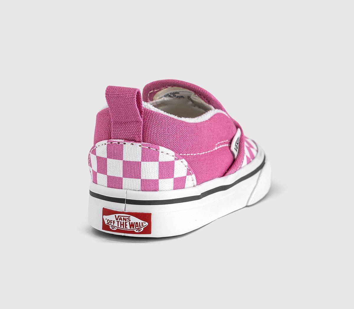 VansClassic Slip On Toddlers TrainersPink Fizz Checkerboard
