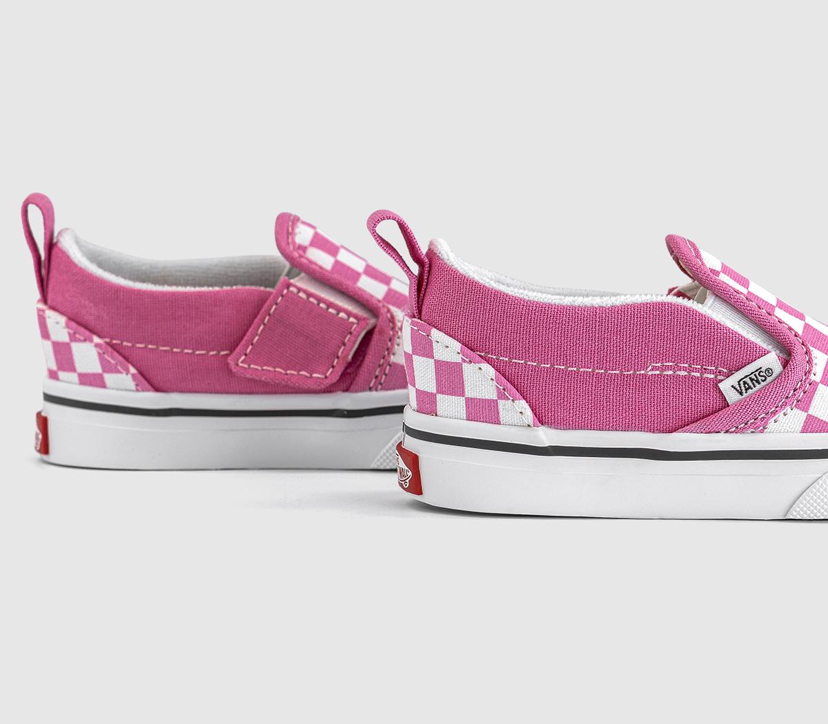 VansClassic Slip On Toddlers TrainersPink Fizz Checkerboard