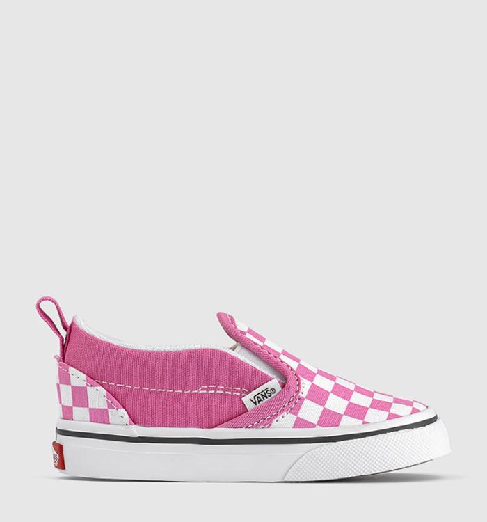 Vans Classic Slip On Toddlers Trainers Pink Fizz Checkerboard