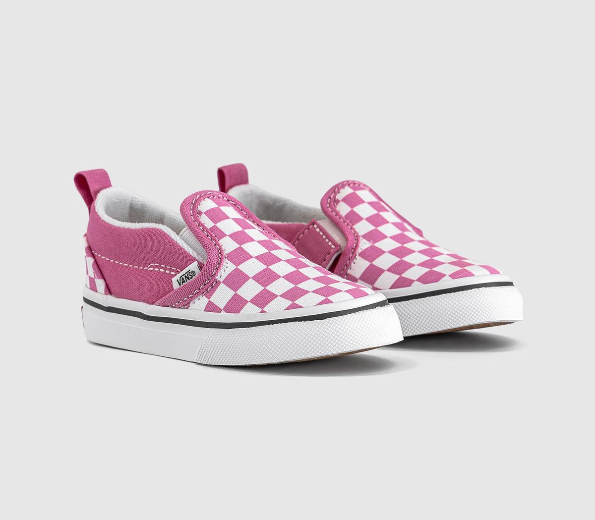 VansClassic Slip On Toddlers TrainersPink Fizz Checkerboard
