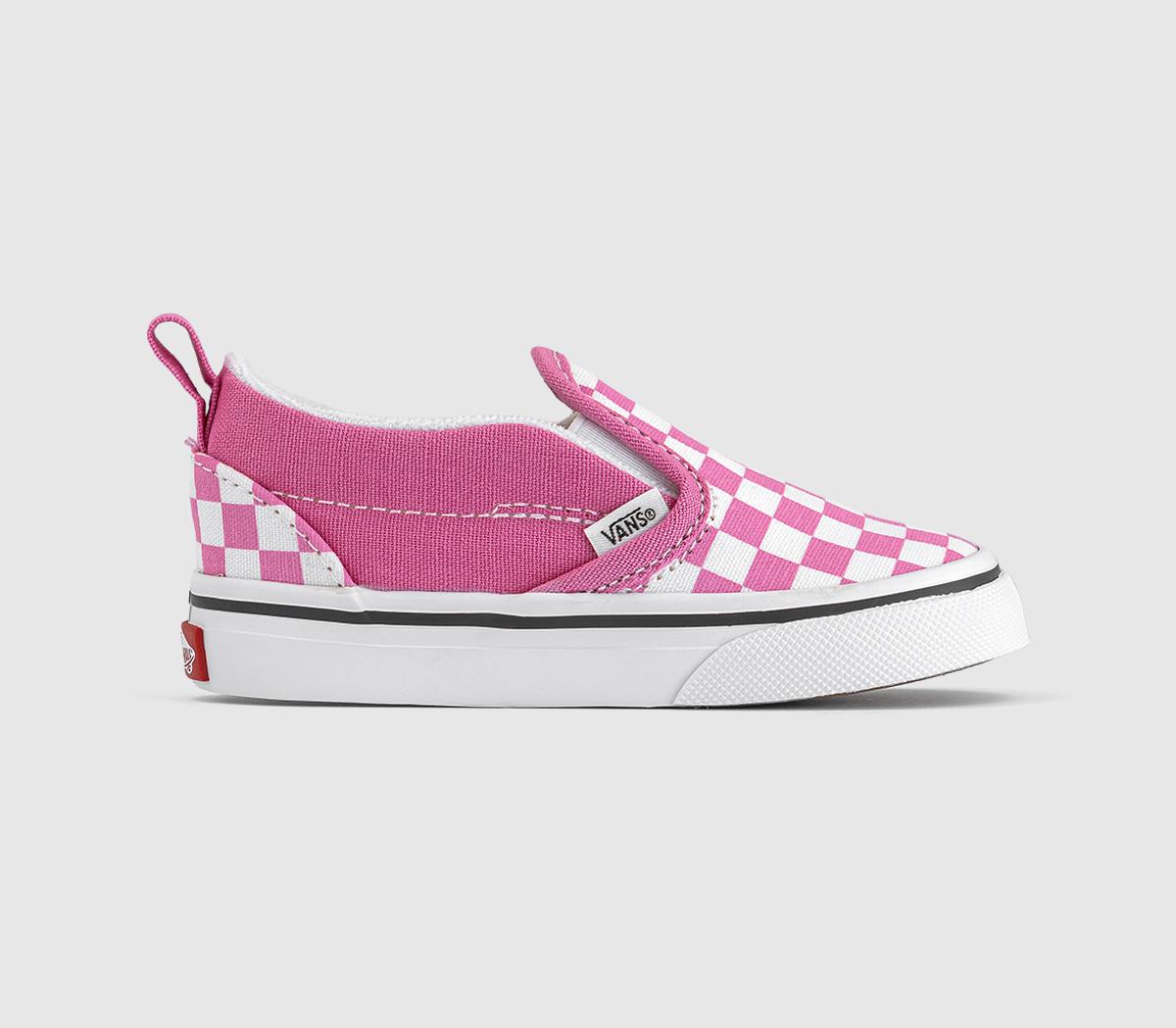 Vans Classic Slip On Toddlers Trainers Fizz Checkerboard Pink in Kids  Size 7, Office Shoes