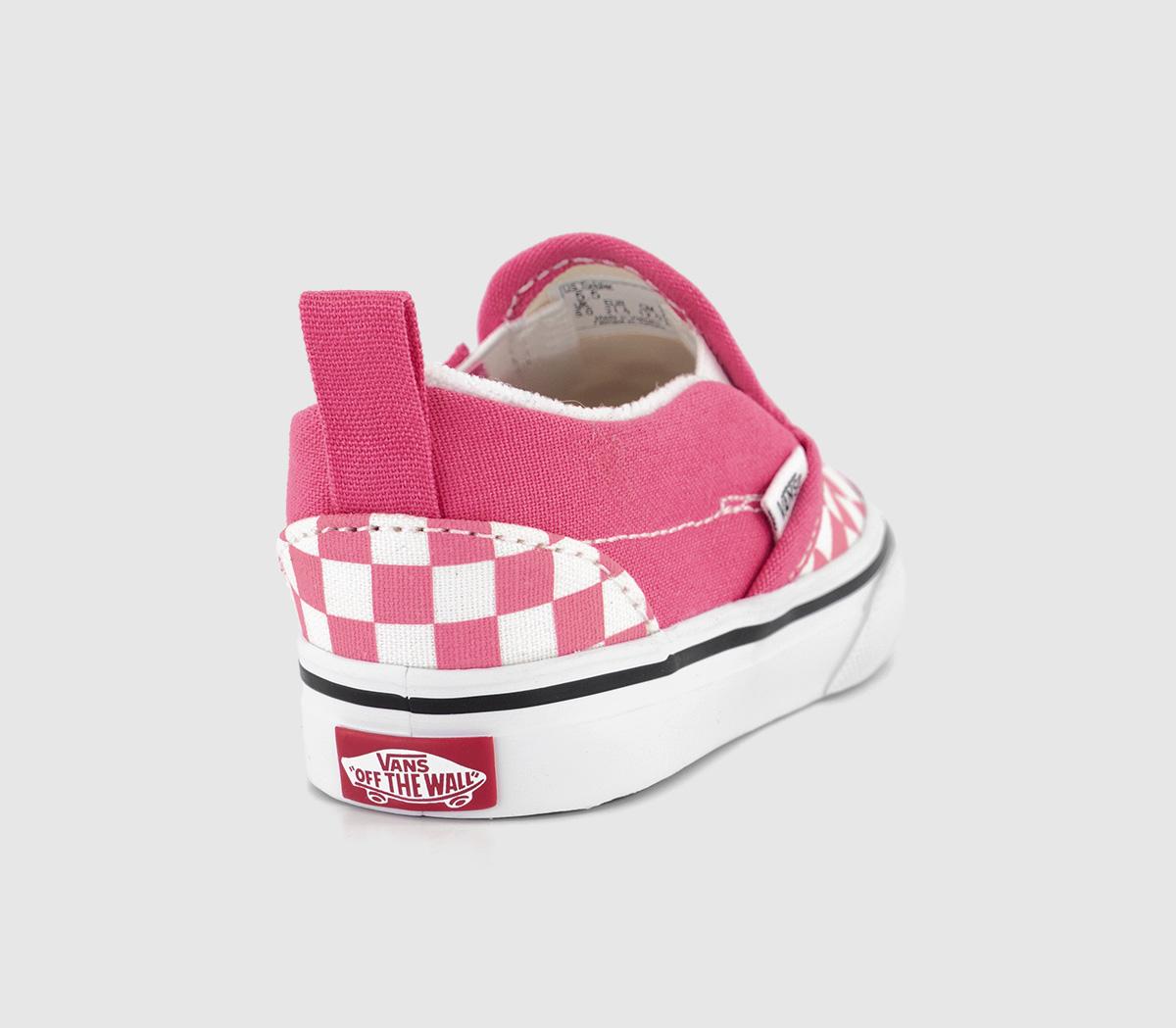 VansClassic Slip On Toddler Trainers VansClassic Slip On Toddler TrainersColor Theory Checkerboard Honeysuckle