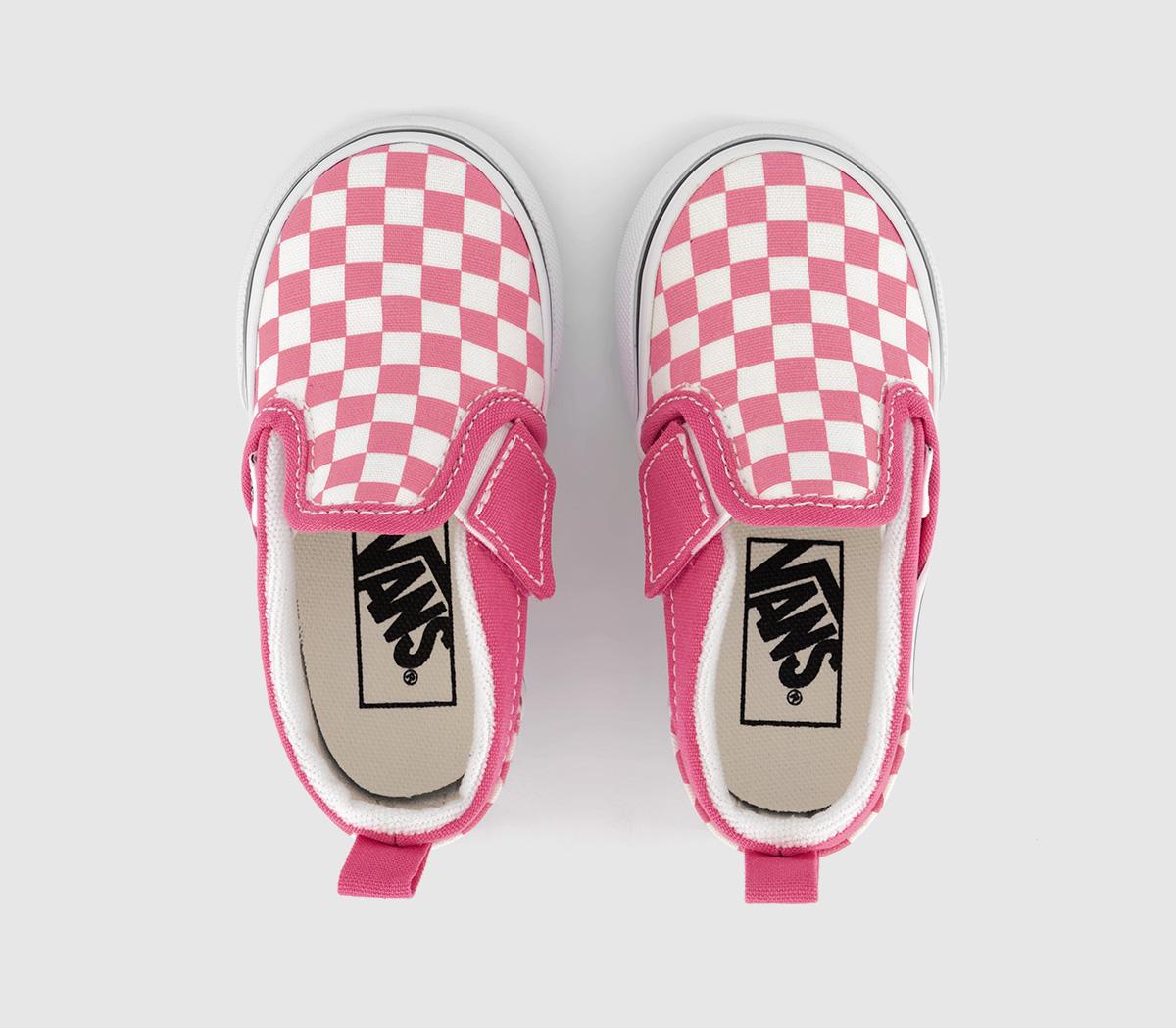 VansClassic Slip On Toddler Trainers VansClassic Slip On Toddler TrainersColor Theory Checkerboard Honeysuckle