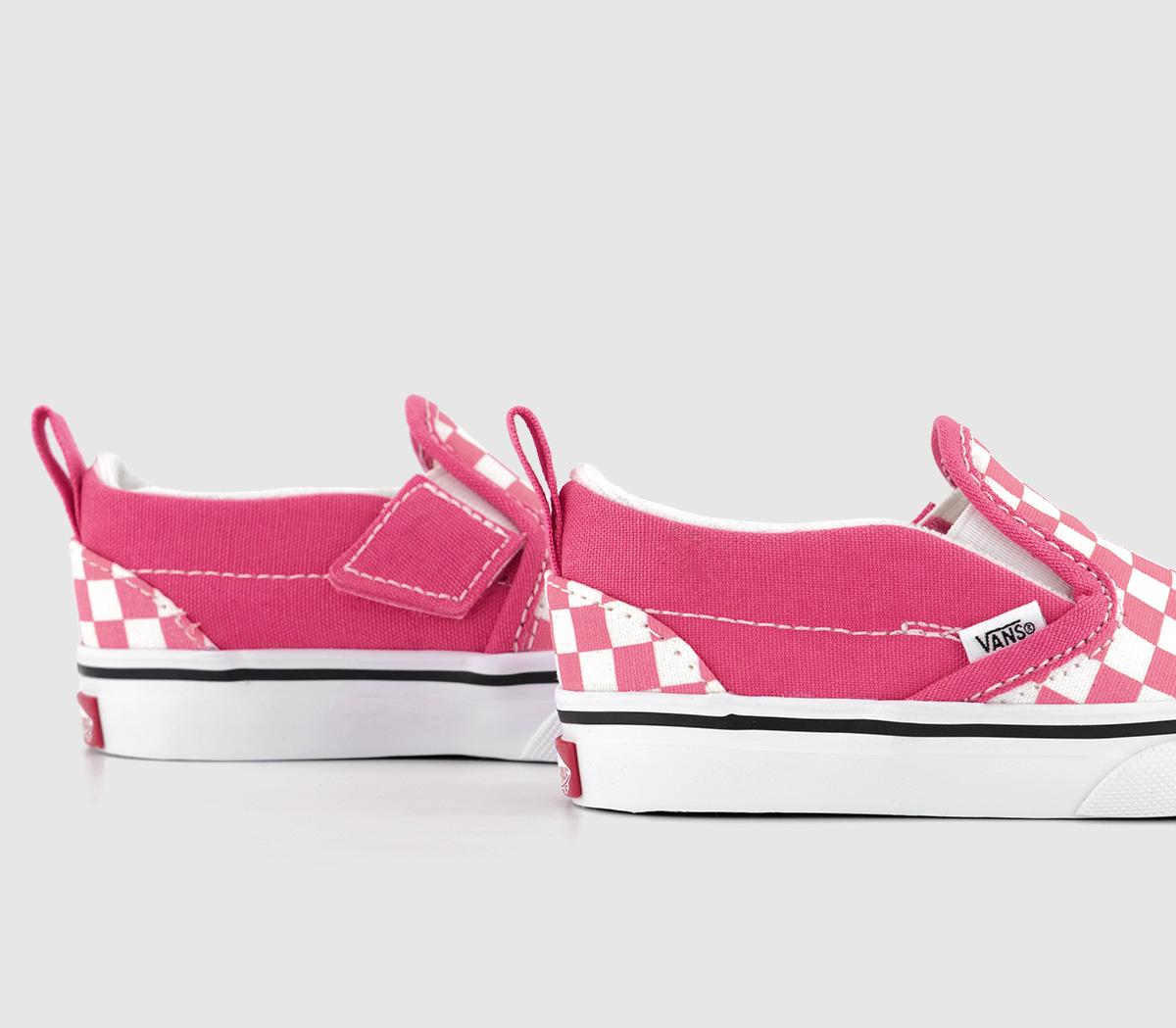 VansClassic Slip On Toddler Trainers VansClassic Slip On Toddler TrainersColor Theory Checkerboard Honeysuckle