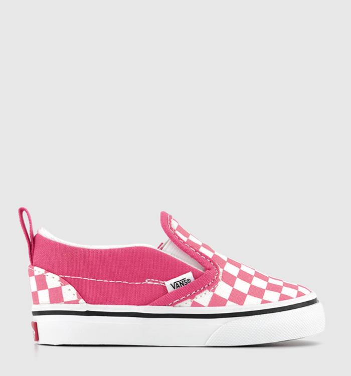 Vans Classic Slip On Toddler Trainers Color Theory Checkerboard Honeysuckle
