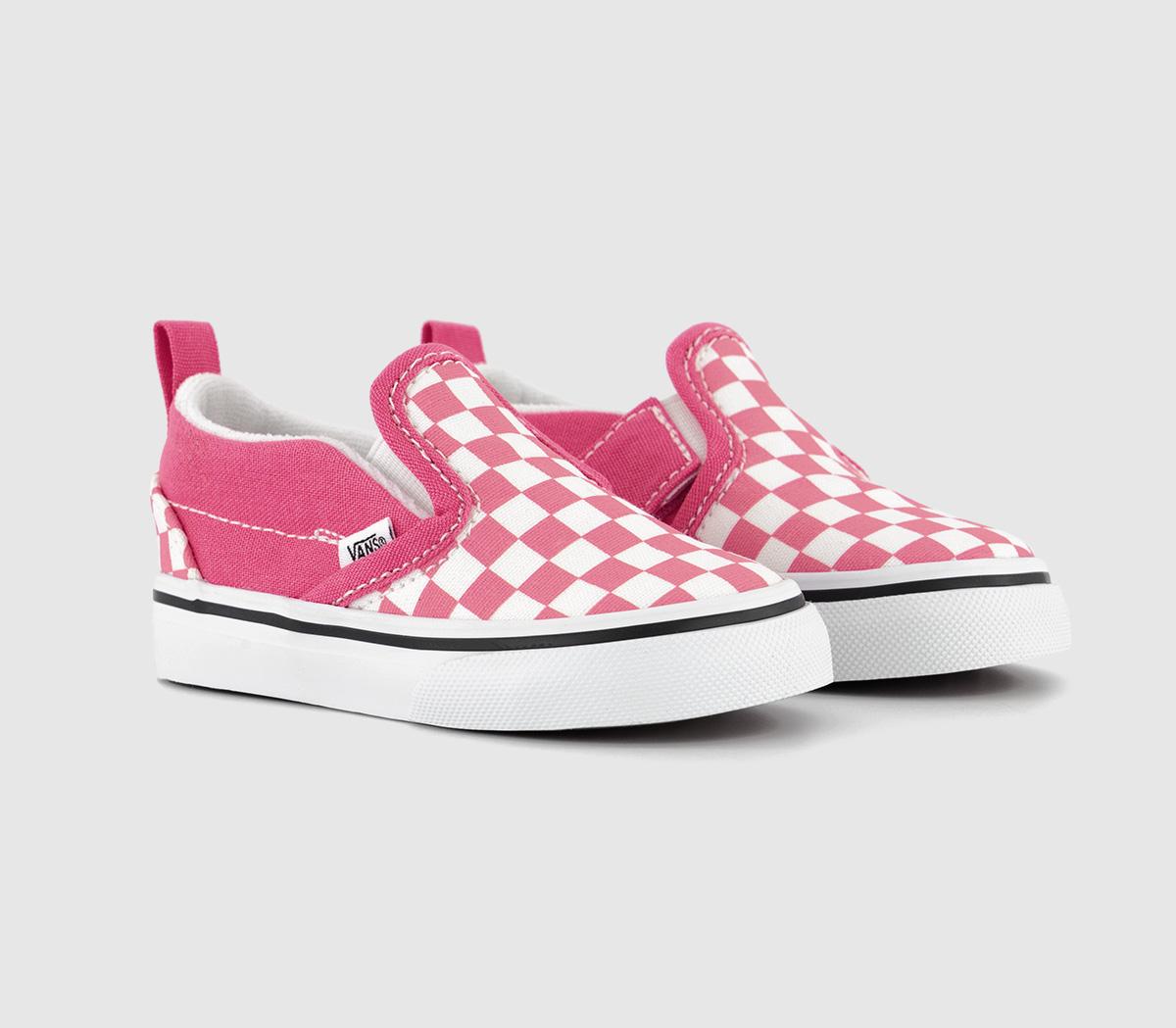 VansClassic Slip On Toddler Trainers VansClassic Slip On Toddler TrainersColor Theory Checkerboard Honeysuckle