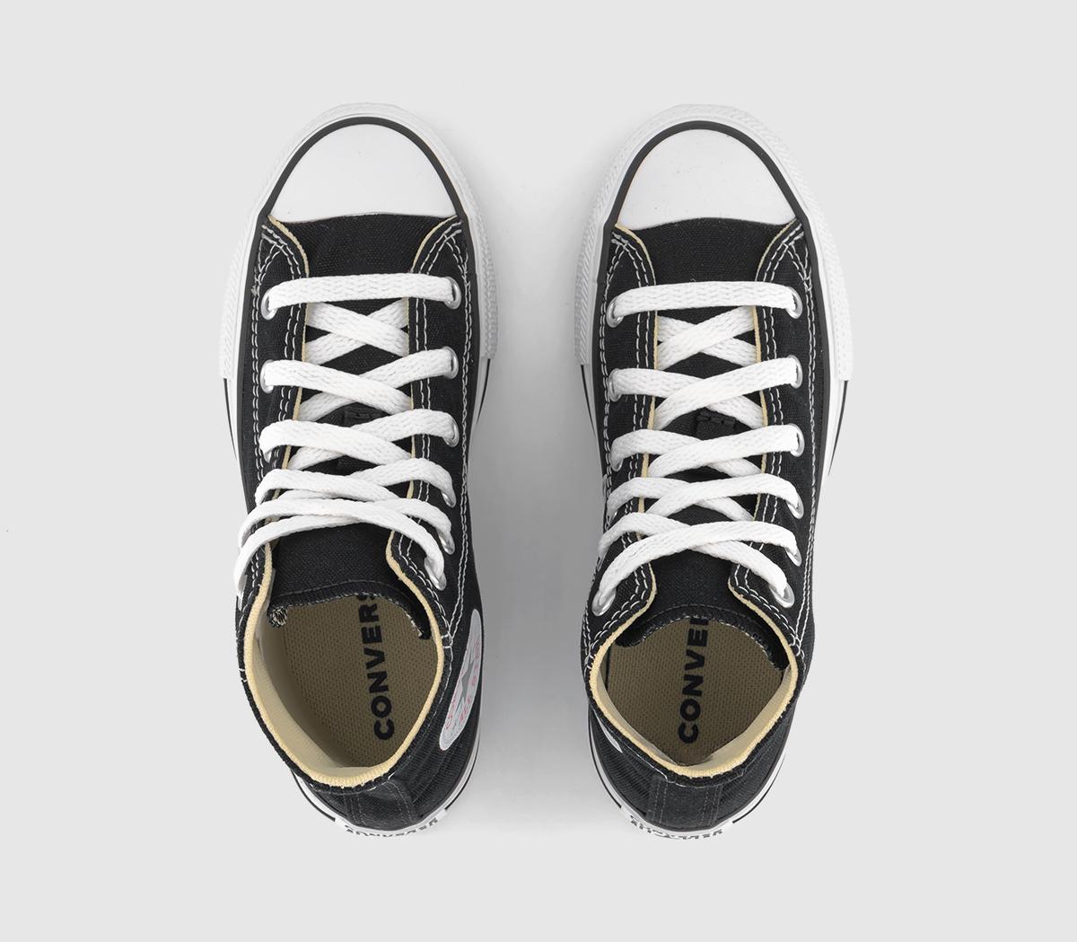 Converse All Star Hi Youth Trainers Black White - Unisex
