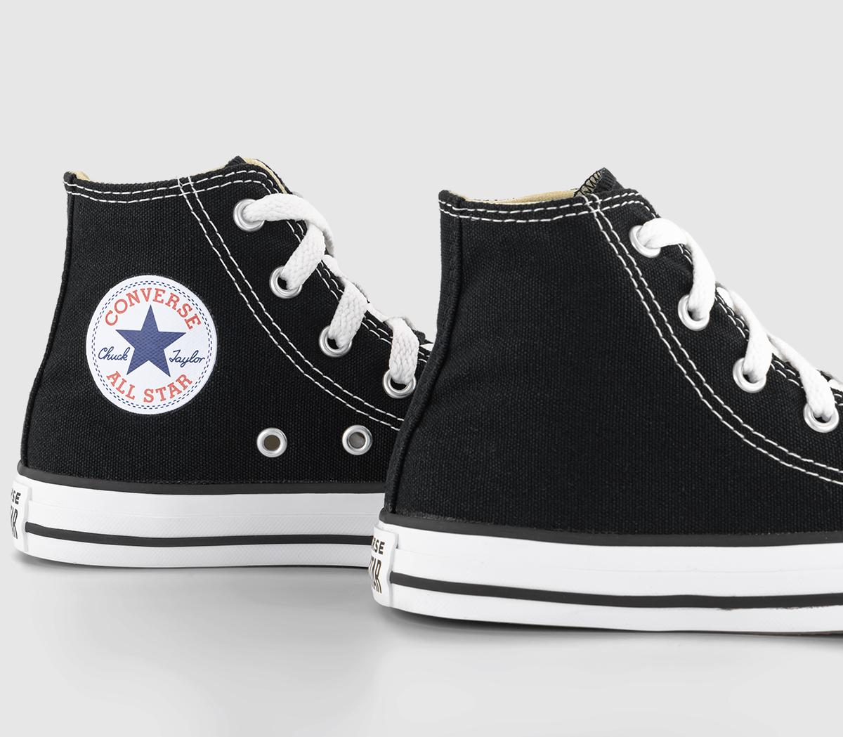 Converse All Star Hi Youth Trainers Black White - Unisex