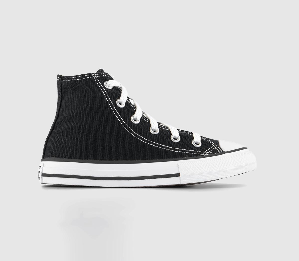 Kids All Star High Black Canvas Mid Trainers