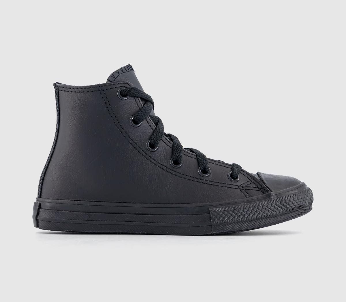 Leather converse deals black uk