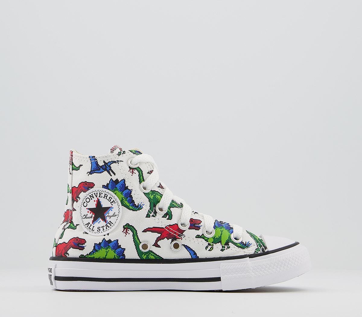 Blue top dinosaur converse