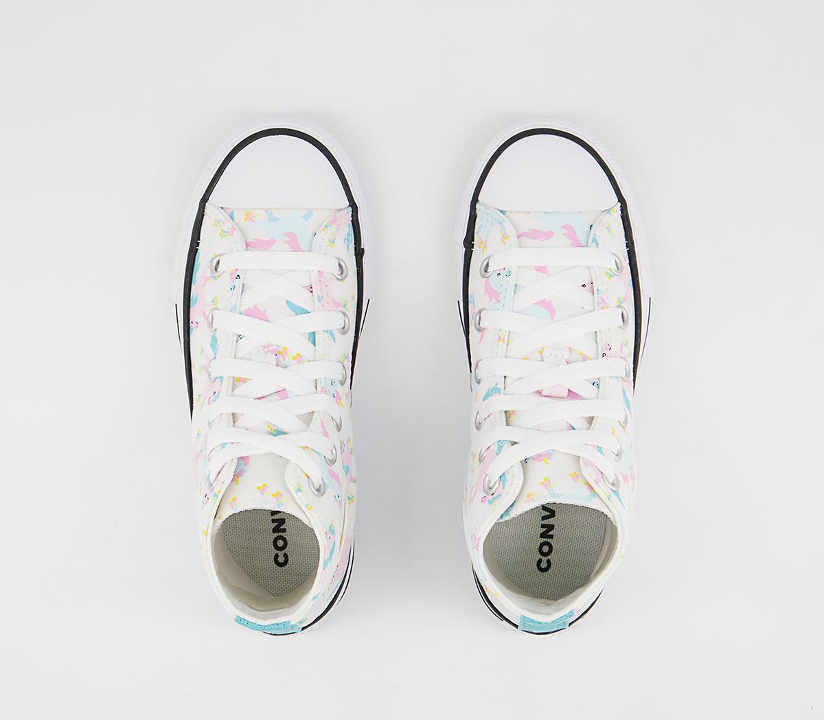Converse All Star Hi Youth Trainers Converse All Star Hi Youth Trainers White Pink Unicorn