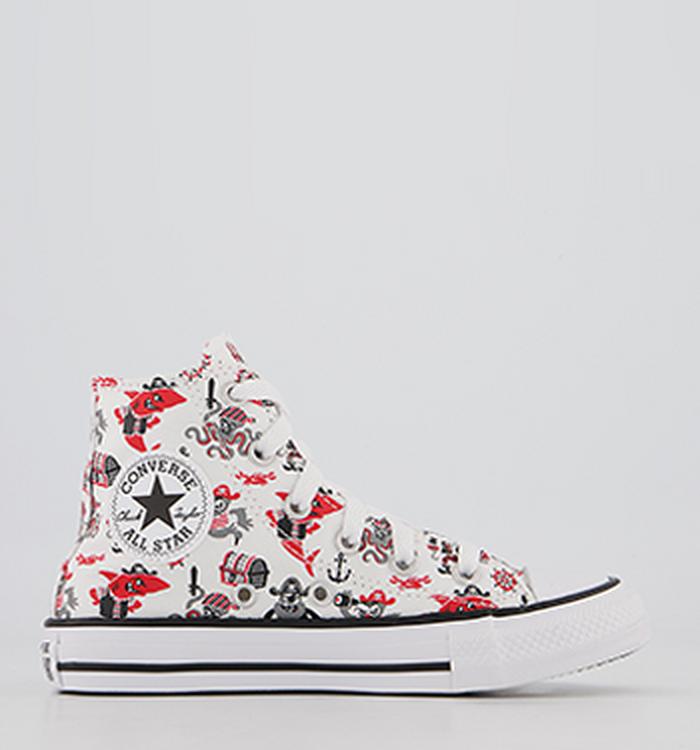 Converse All Star Hi Youth Trainers White University Red Black Pirate