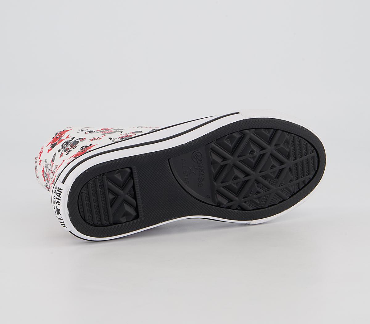 Converse All Star Hi Youth Trainers Converse All Star Hi Youth Trainers White University Red Black Pirate