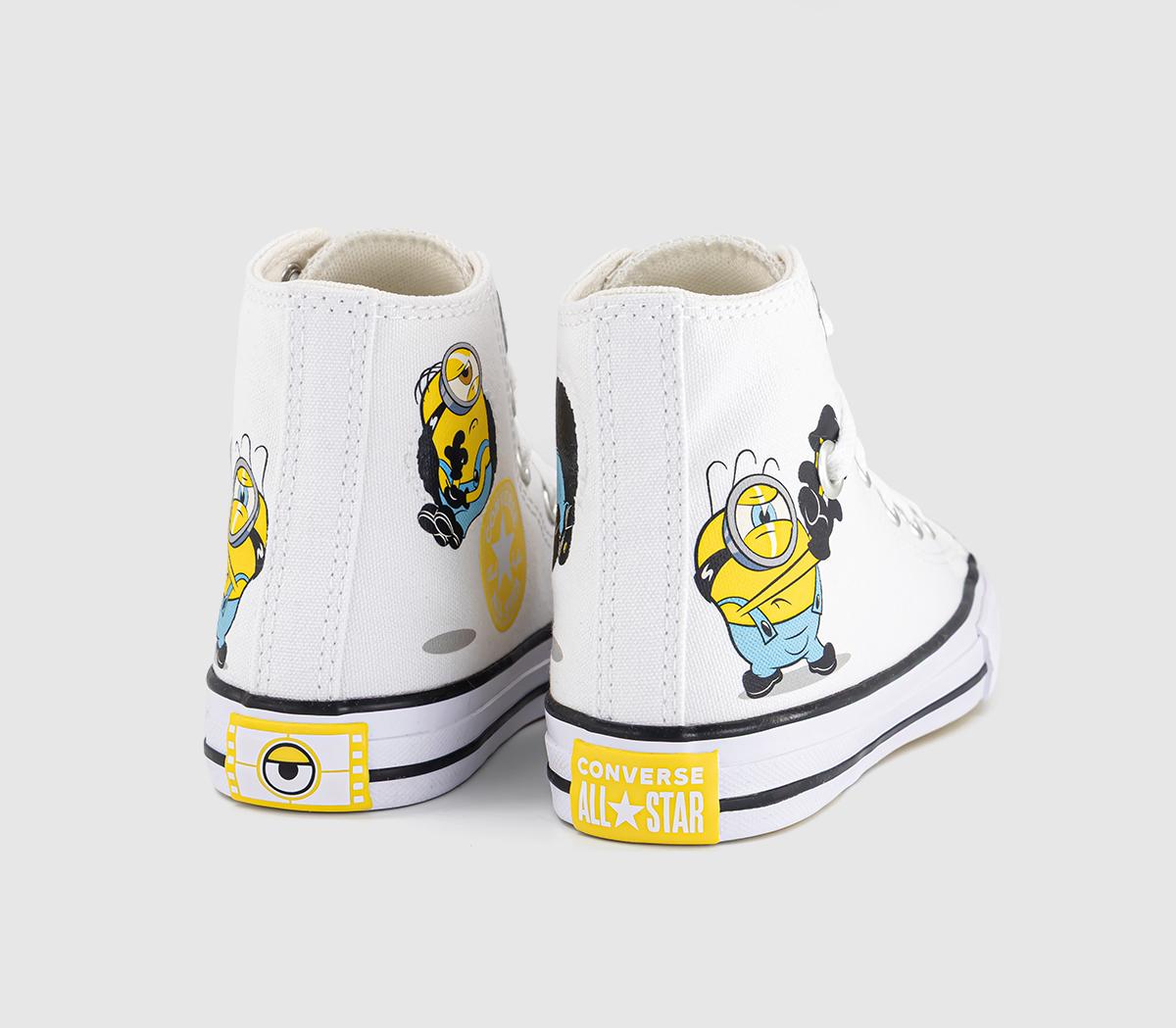 ConverseAll Star Hi Kids TrainersMinions White Yellow White