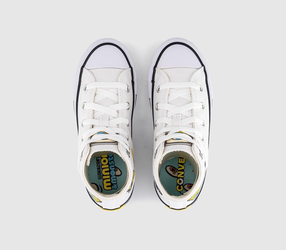 ConverseAll Star Hi Kids TrainersMinions White Yellow White