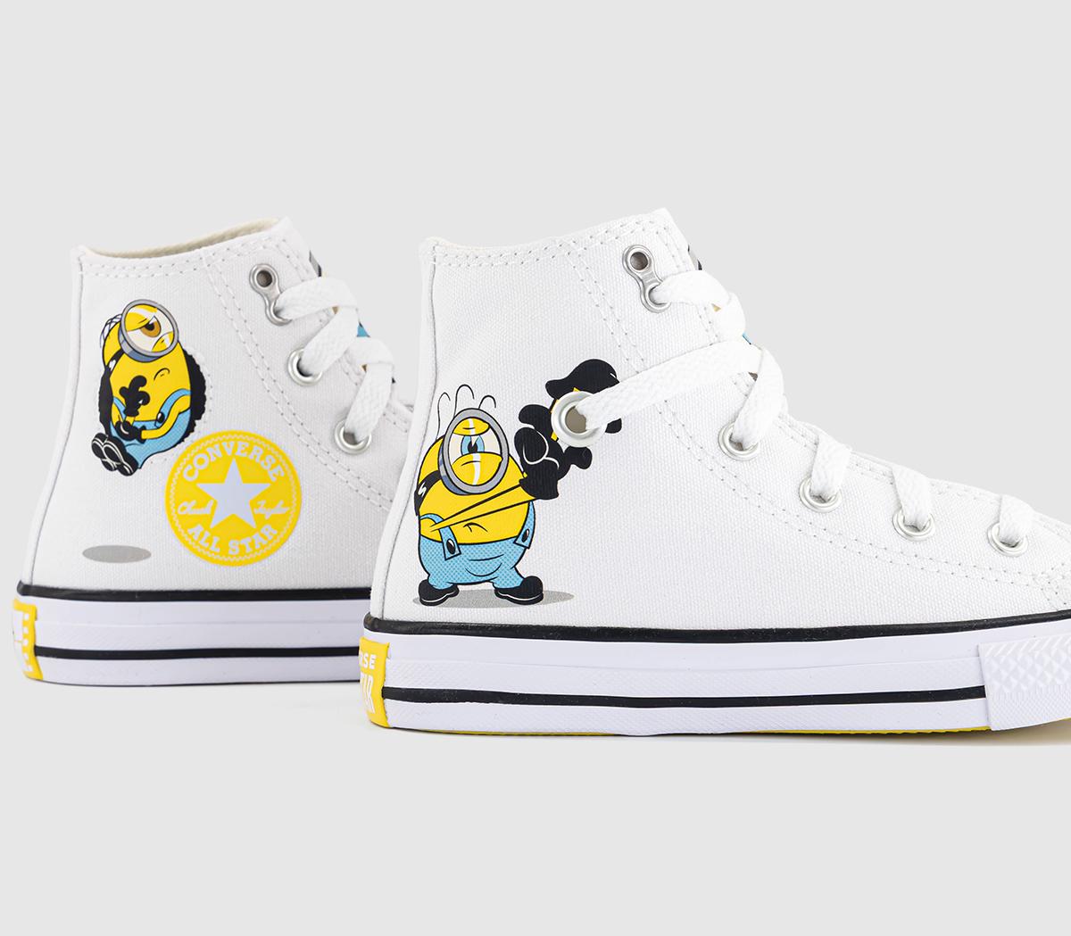 ConverseAll Star Hi Kids TrainersMinions White Yellow White