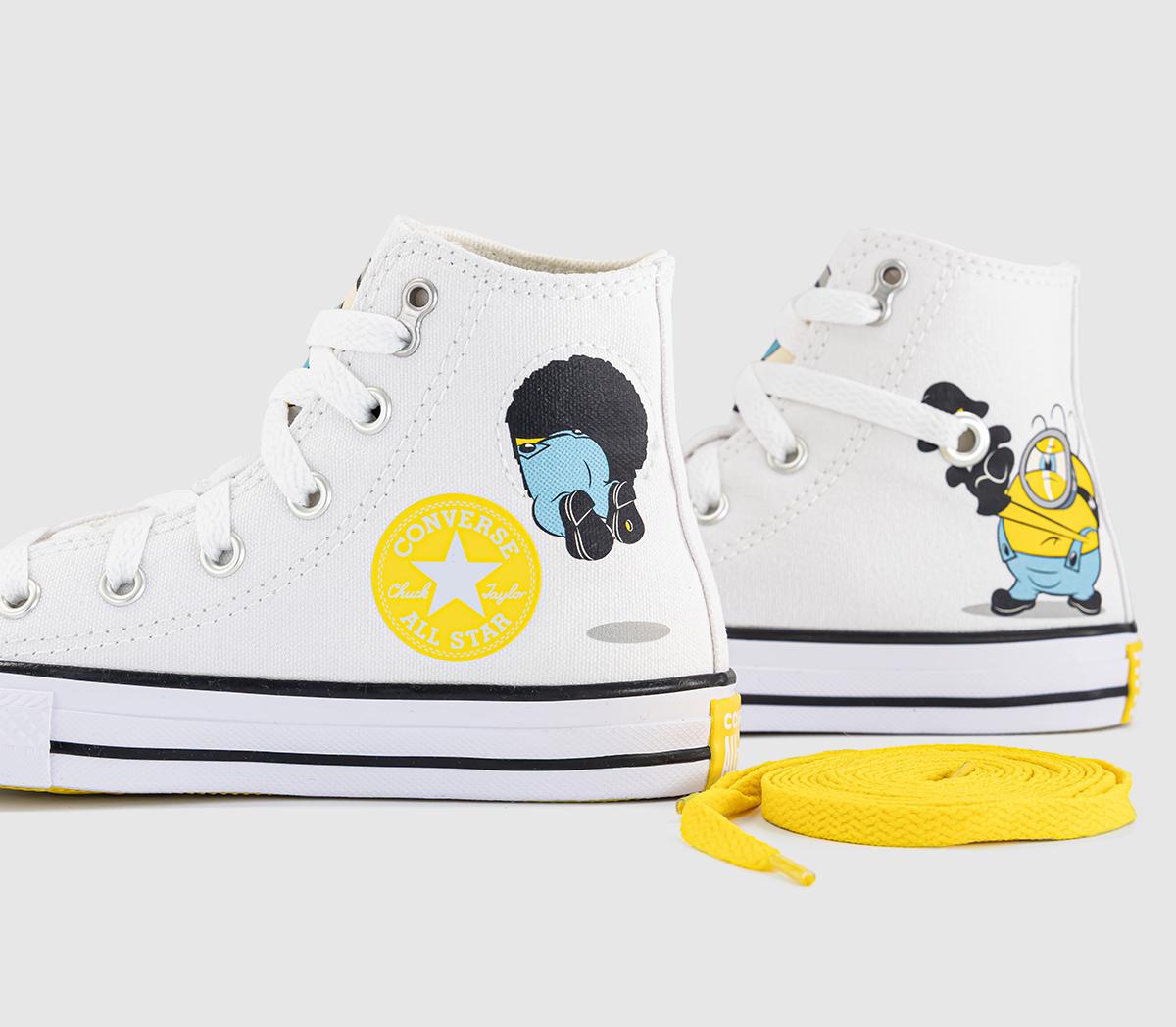 ConverseAll Star Hi Kids TrainersMinions White Yellow White